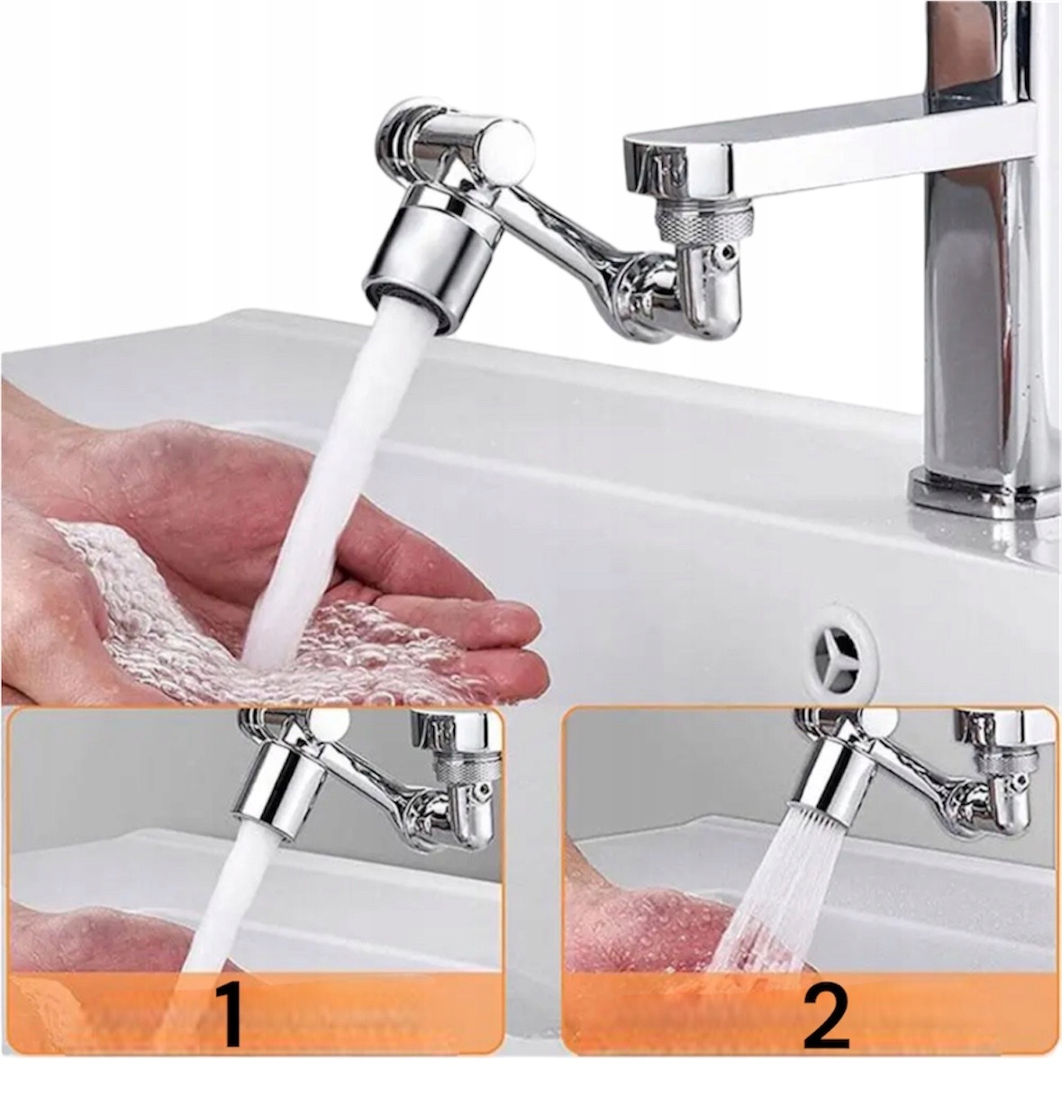 OBROTOWY PRZEDŁUŻACZ DO KRANU AERATOR PRZEDŁUŻKA Typ z gwintem zewnętrznym