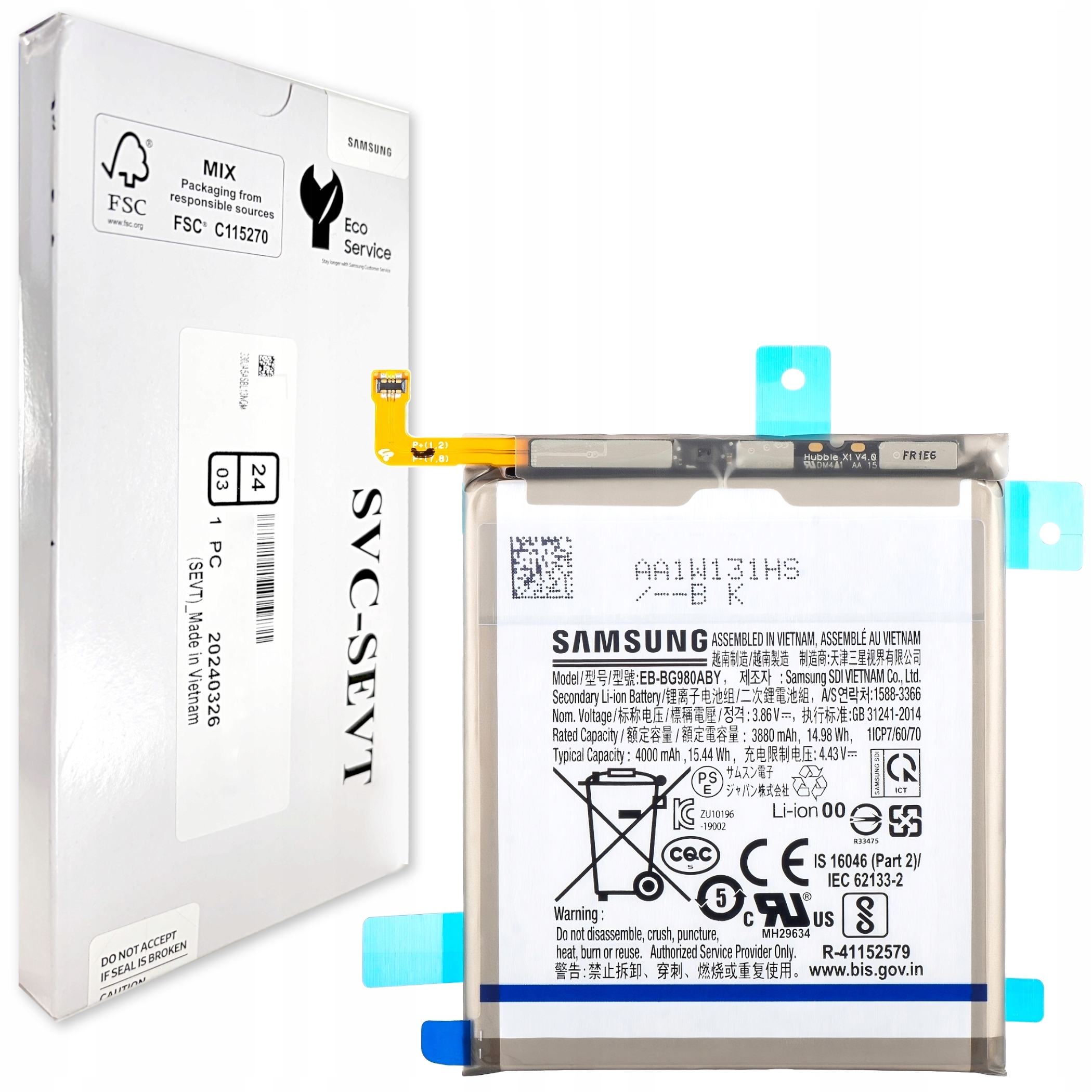 Oryginał Bateria EB-BG980ABY do Samsung Galaxy S20 4G 5G