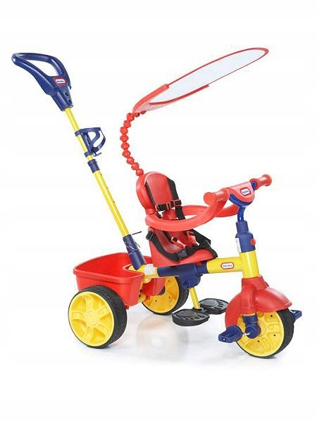 Little Tikes 627354 Trójkołowy Rowerek 4w1 czerwony daszek Dla Niemowląt