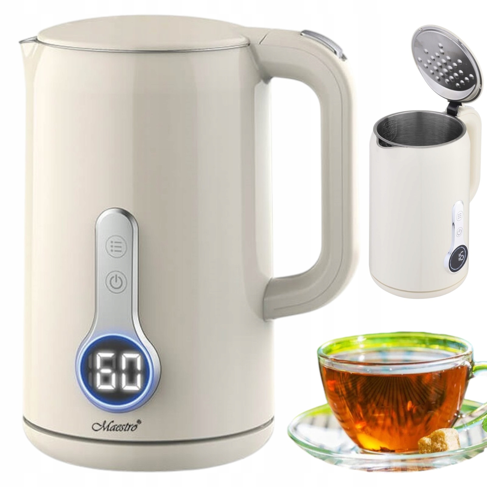 Czajnik Elektryczny 1,7L 2200W Z Regulacją Temperatury I Dotykowym Panelem