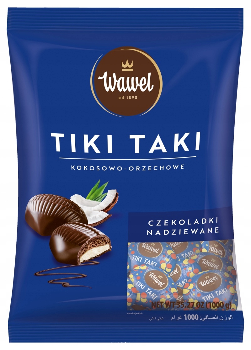 Levně Tiki Taki Wawel Bonbóny , kokos a ořechy, 1kg