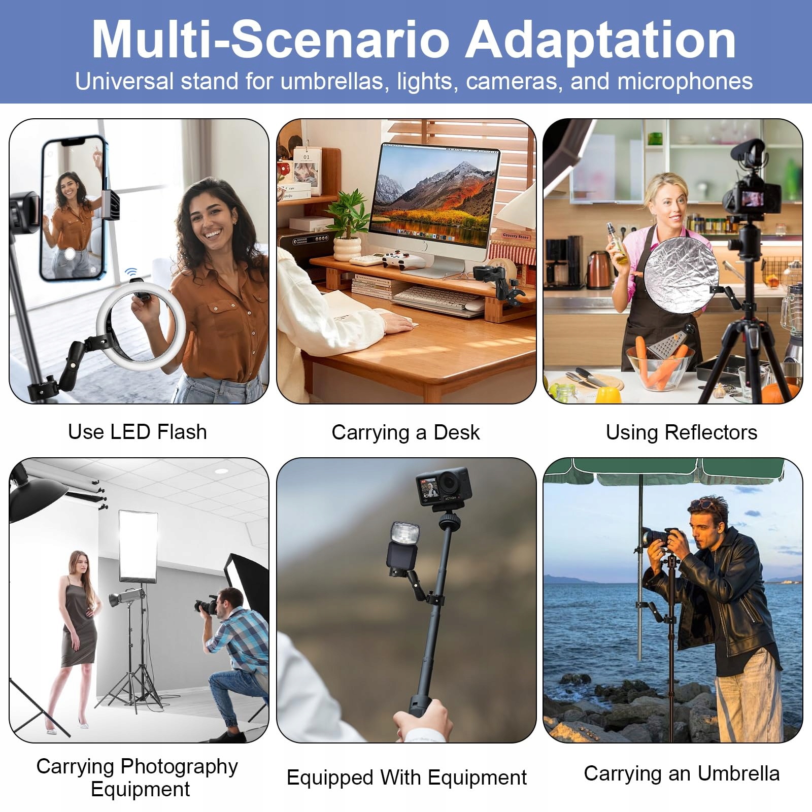 Uchwyt Kamery Podwójna Klamra 1 4 Cala Do GoPro Statyw Rower HFDONGL — miniatura 6