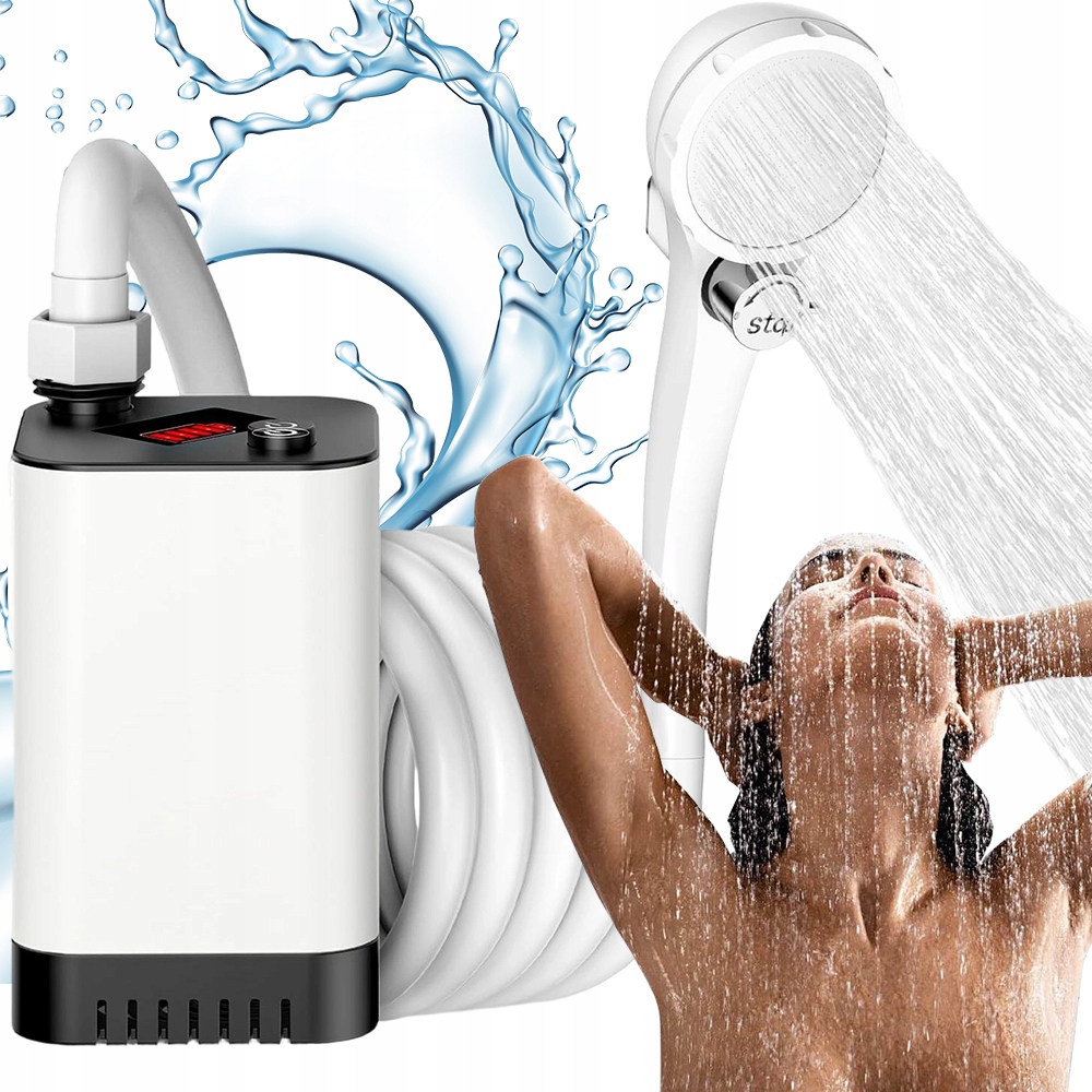 Přenosný Usb sprchový kout s vakem a 2 m hadicí na mytí Lb na pláži