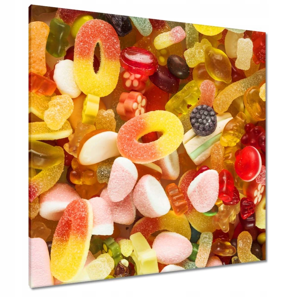 Obrazy 90x90 Želé barevné želé Slady