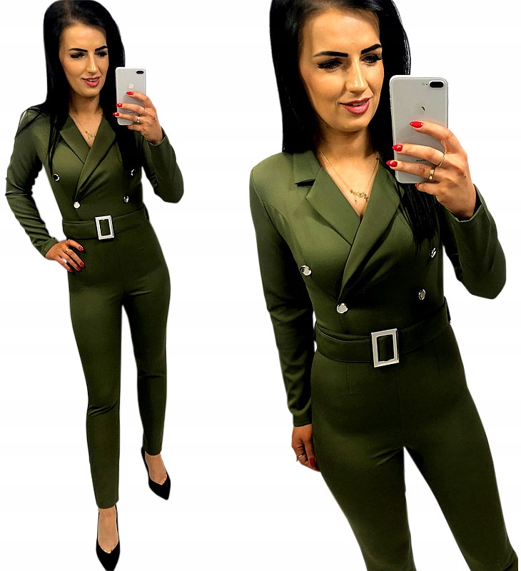 Vojenská kombinéza s knoflíky khaki XL