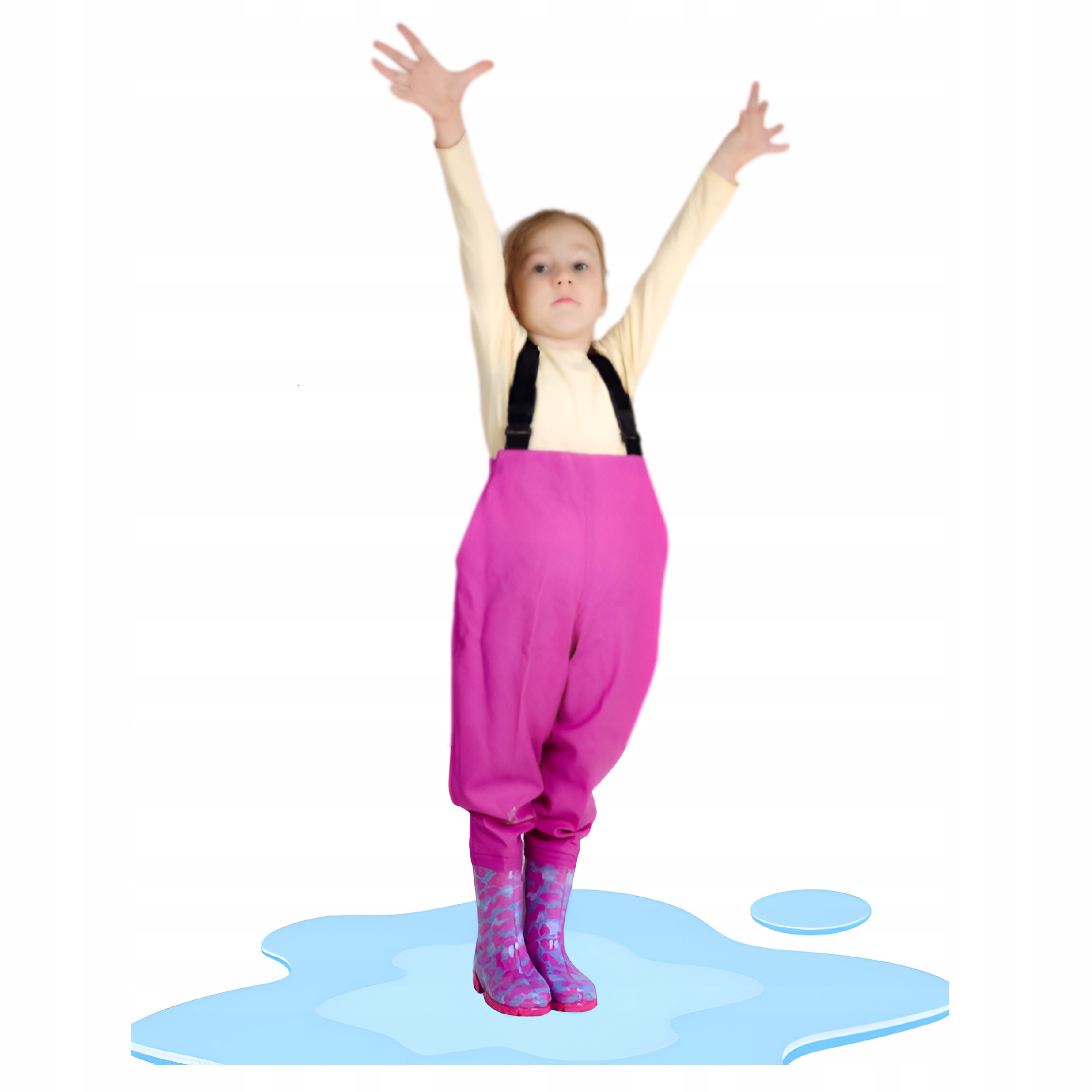 Dětské kalhoty do vody, růžové, voděodolné pro děti, mládež, srdce