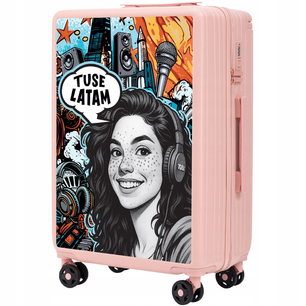 Kufr XL střední cestovní zavazadlo na 4 kolečkách s kódovým zámkem z Abs Wings