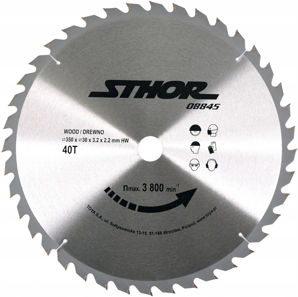 2 x PIŁA TARCZOWA Z WĘGLIKIEM 350X40X30 STHOR