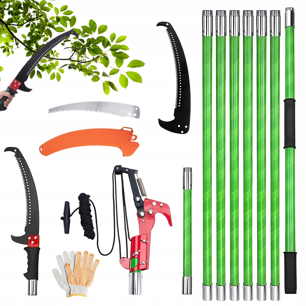 Teleskopický Zahradní nůžky S Nylonovou Taškou A Výložníkem 8 M Pro Větve Do Sadu