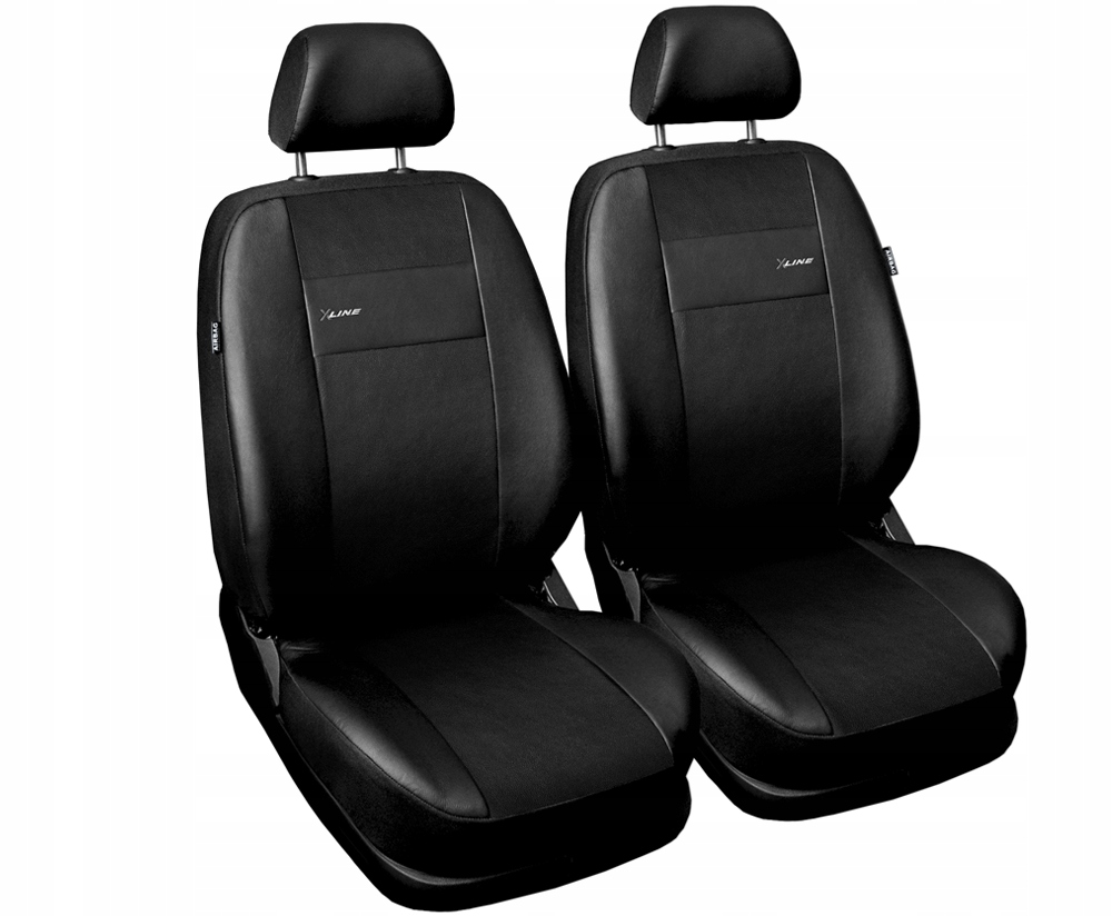 Pokrowce samochodowe na fotele 1+1 czarne skórzane do Vw Touran