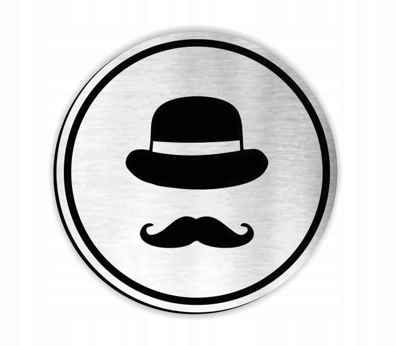 tabliczka TOALETA łazienka WC GRAWER R 75 mm Grubość 1.6 mm