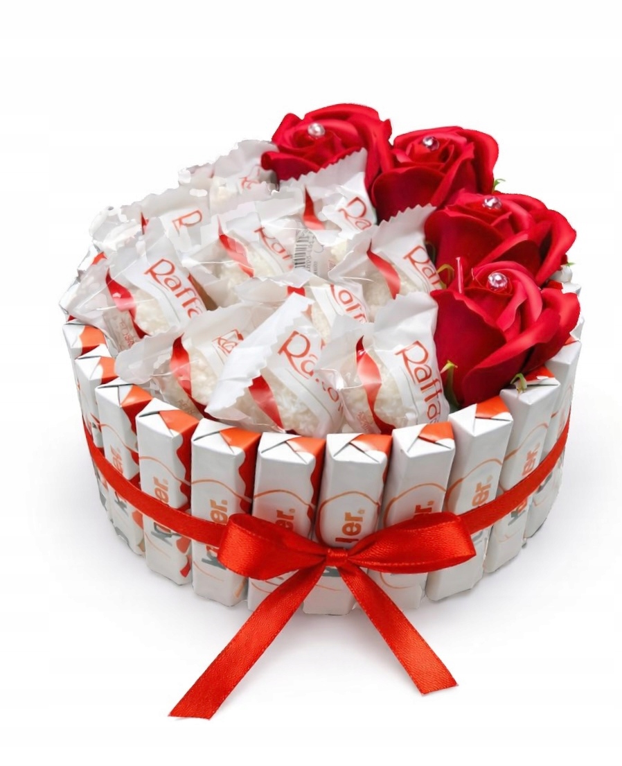 Levně Jedlý kytice dort z bonbónů