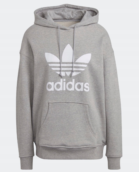 Sportovní mikina Adidas Trefoil Šedá Bílá Bavlna Trénink vel.