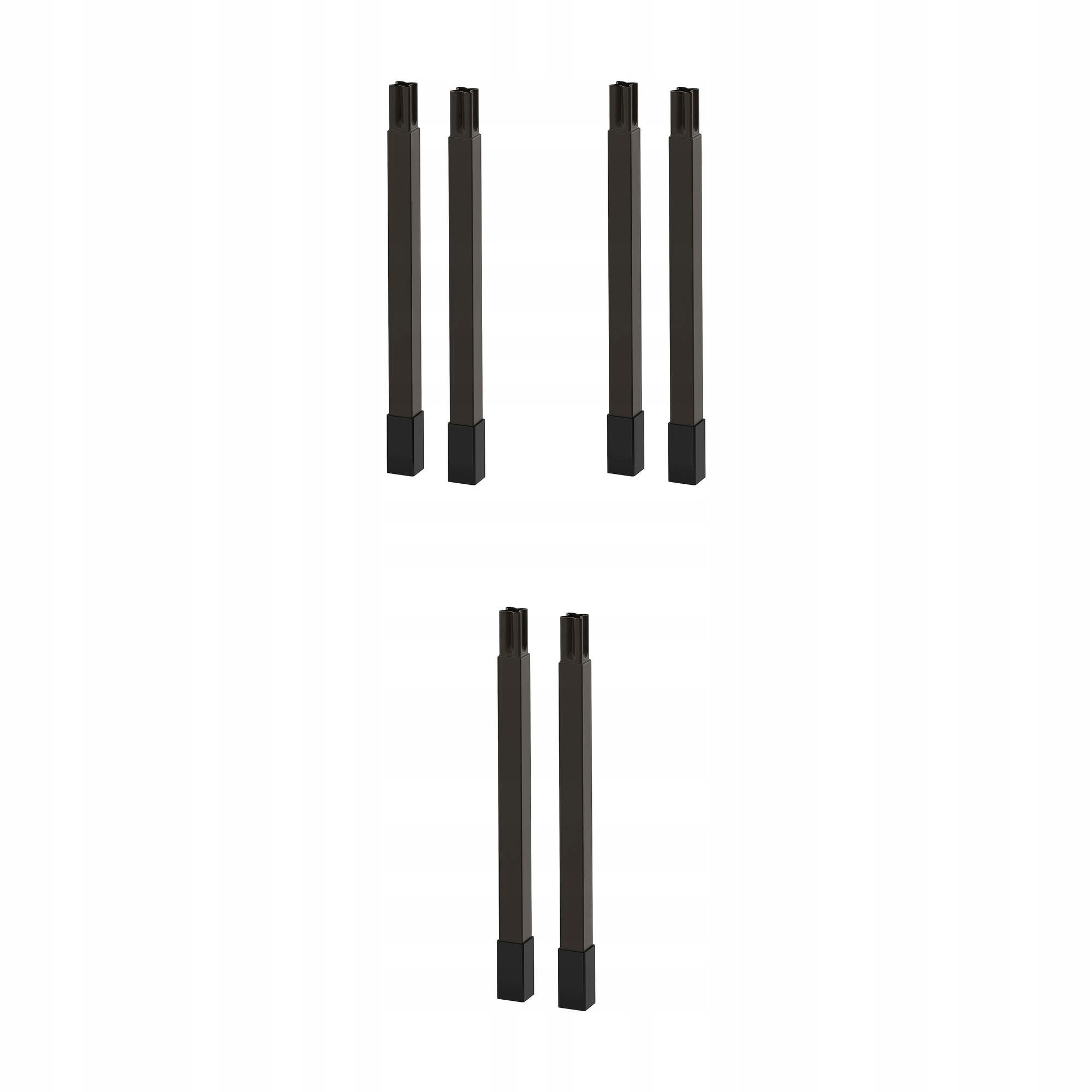 3 ks Nastavitelné nohy pro nábytek Antracit 22-24.5 cm 2 kusy