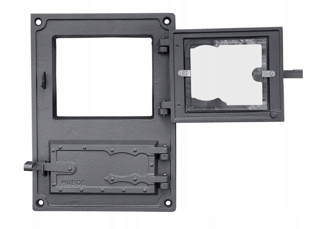 Litinové dveře do kuchyně Pec se sklem