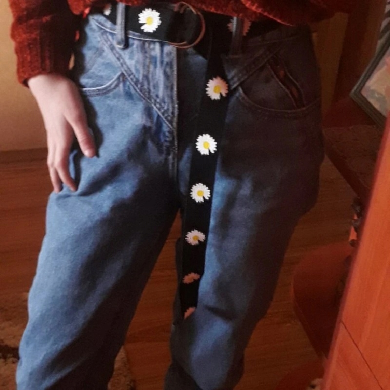 PASEK DZIECIĘCY PARCIANY CZARNY STOKROTKA DO SPODNI Kolor wielokolorowy