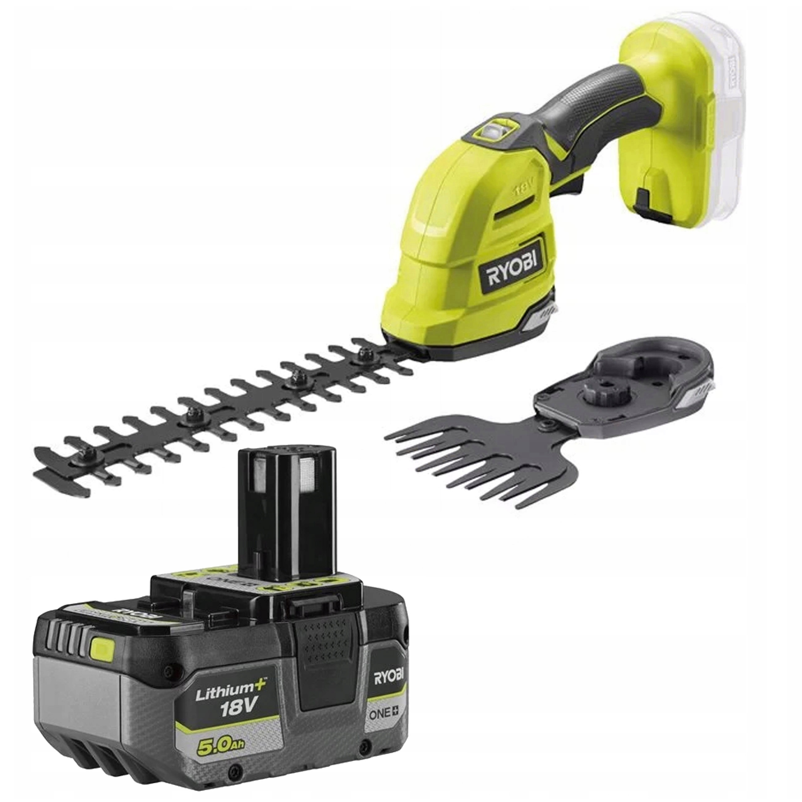 Ryobi Akumulátorové Nožnice Na Kríky Živého Plotu 18V RY18GSA-0 Aku 5Ah