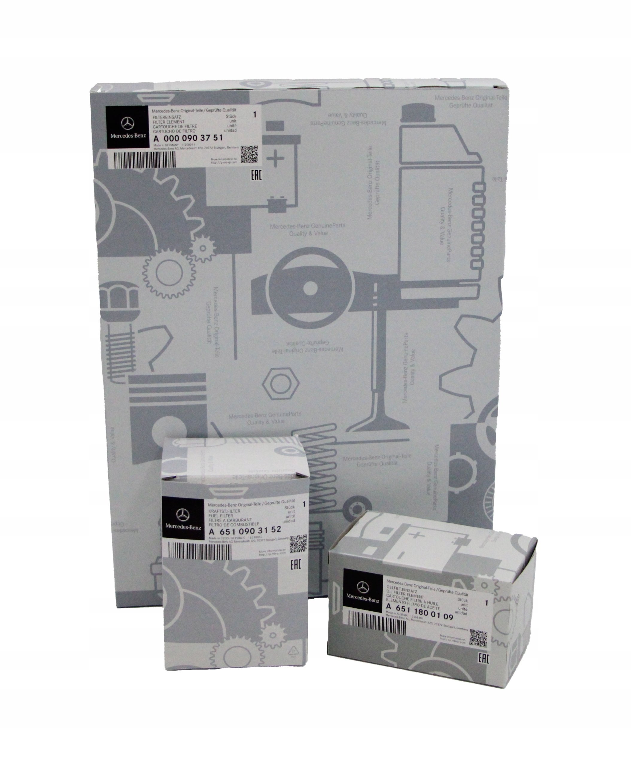 Sada Filtrů Sprinter 907 910 OM651 2,2 Mercedes Oe A0001806309