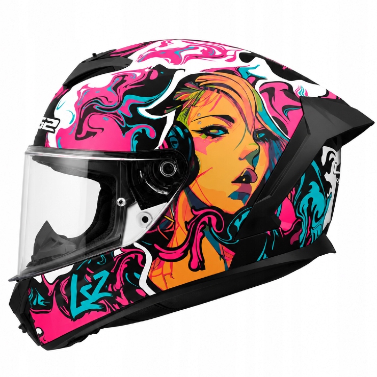 LS2 FF820 Rapid III Cyberg Purple Cyan Motocyklová Prilba Integrálna Xxs