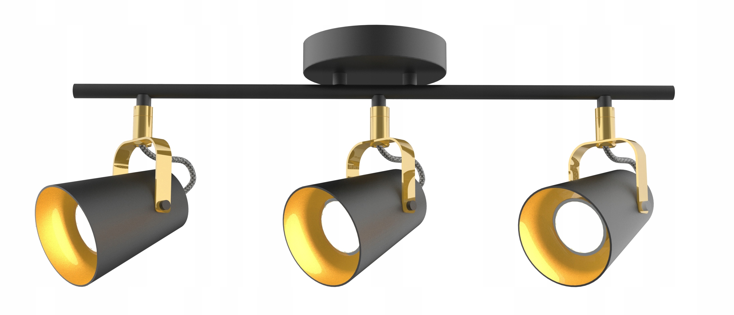 Stropní svítidlo spotové svítidlo halogenové GU10 černo-zlaté