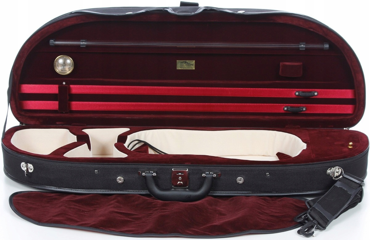 Houslové pouzdro s pěnou Classic 4/4 M-case Černo-bordové