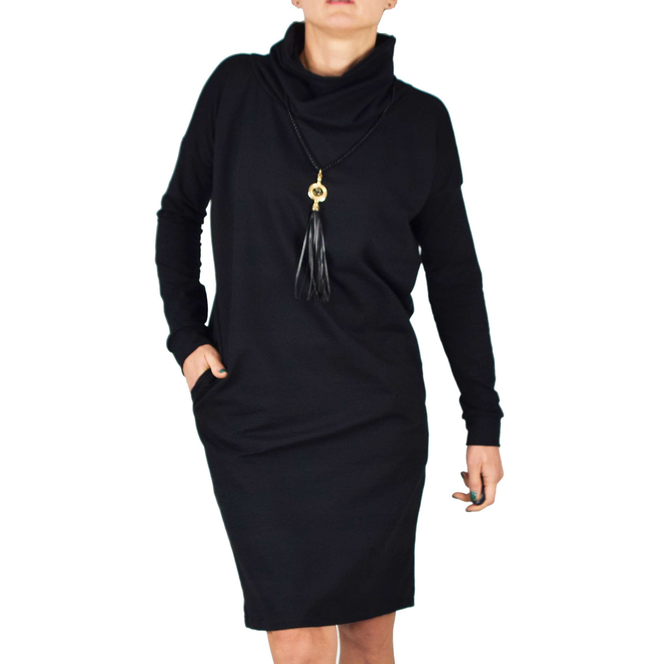 

Xs/s Beti czarna golf tuba dress Collibri 406