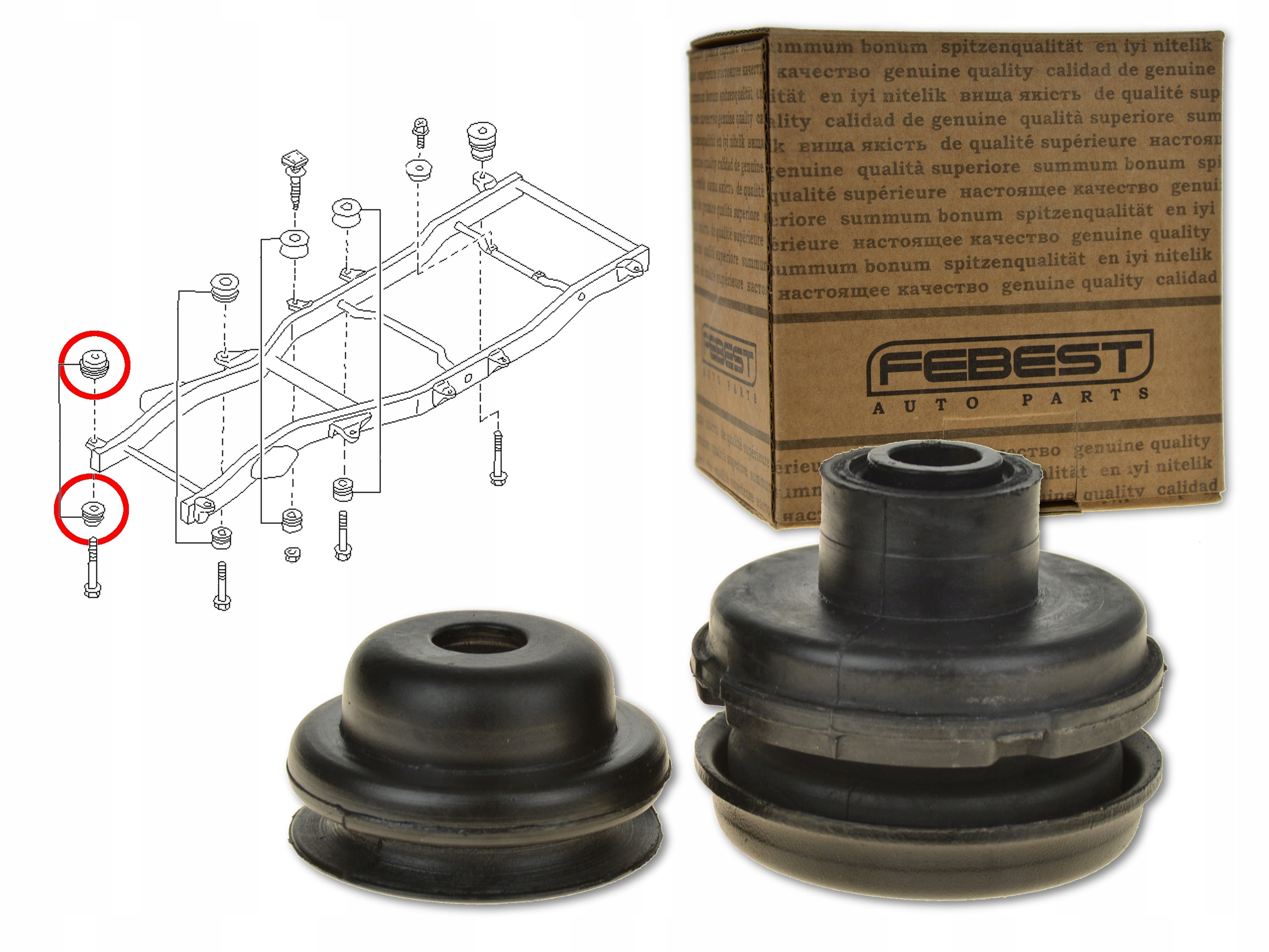 ПОДУШКА ВТУЛКА ГУМОВА РАМА NM-SAF1