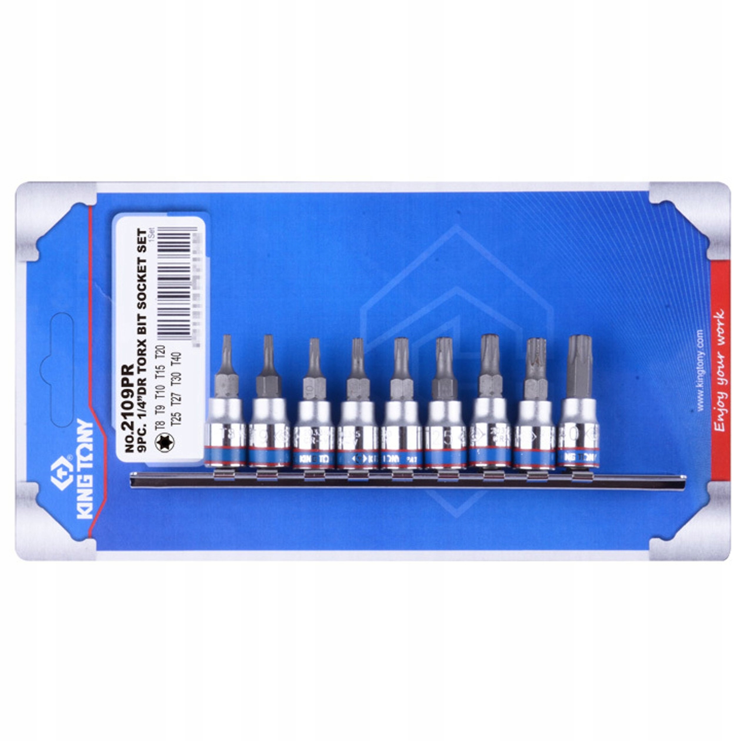 

Nasadki 1/4 trzpieniowe Torx T8 T40 King Tony