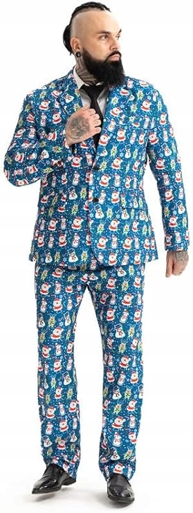 Vánoční pánský oblek Sako Kalhoty Kravata Vánoce S