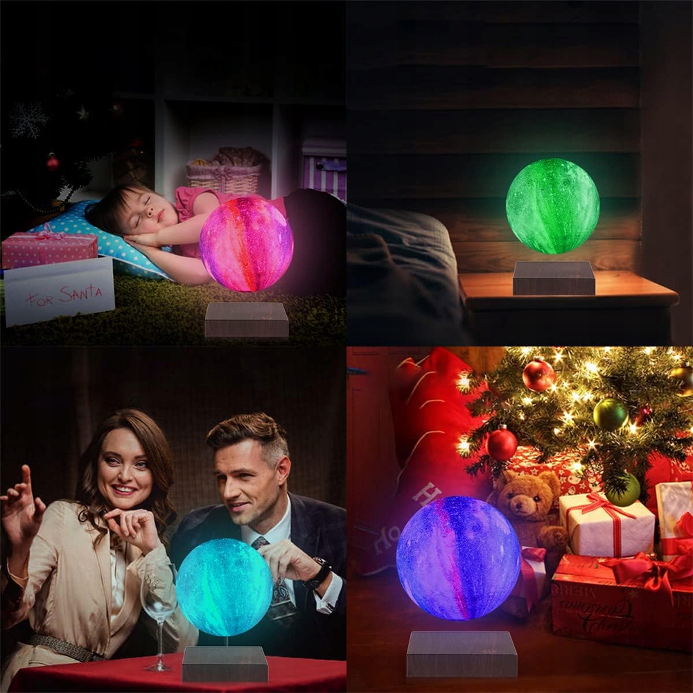 LEWITUJĄCA LAMPA STOŁOWA KSIĘŻYCOWA 16 KOLORÓW Zasilanie akumulatorowe