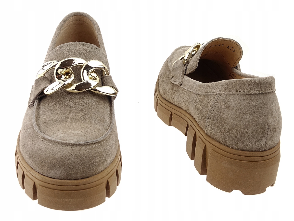Nessi mokasyny półbuty 21085 beż welur, skóra 39 Marka Nessi