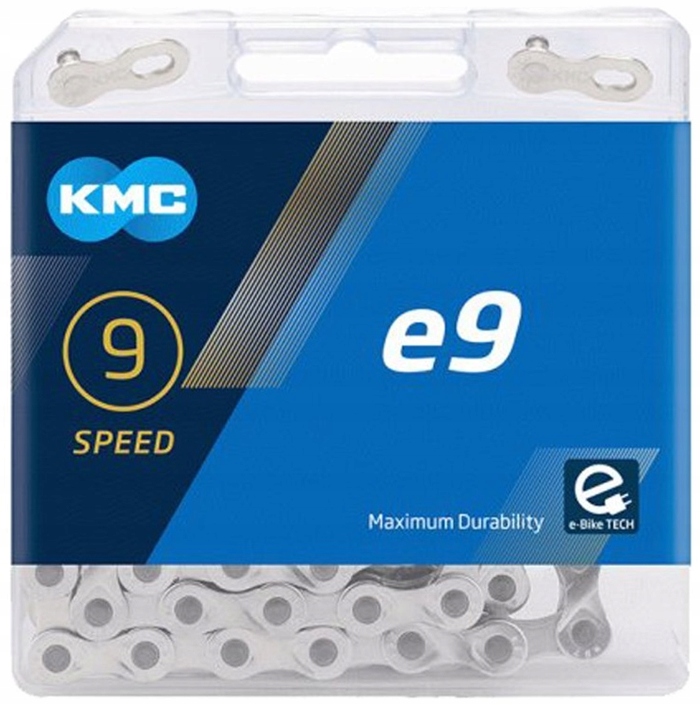 Řetěz Na Kolo Kmc e9 Silver 9-rz 136 článků E-bike Box