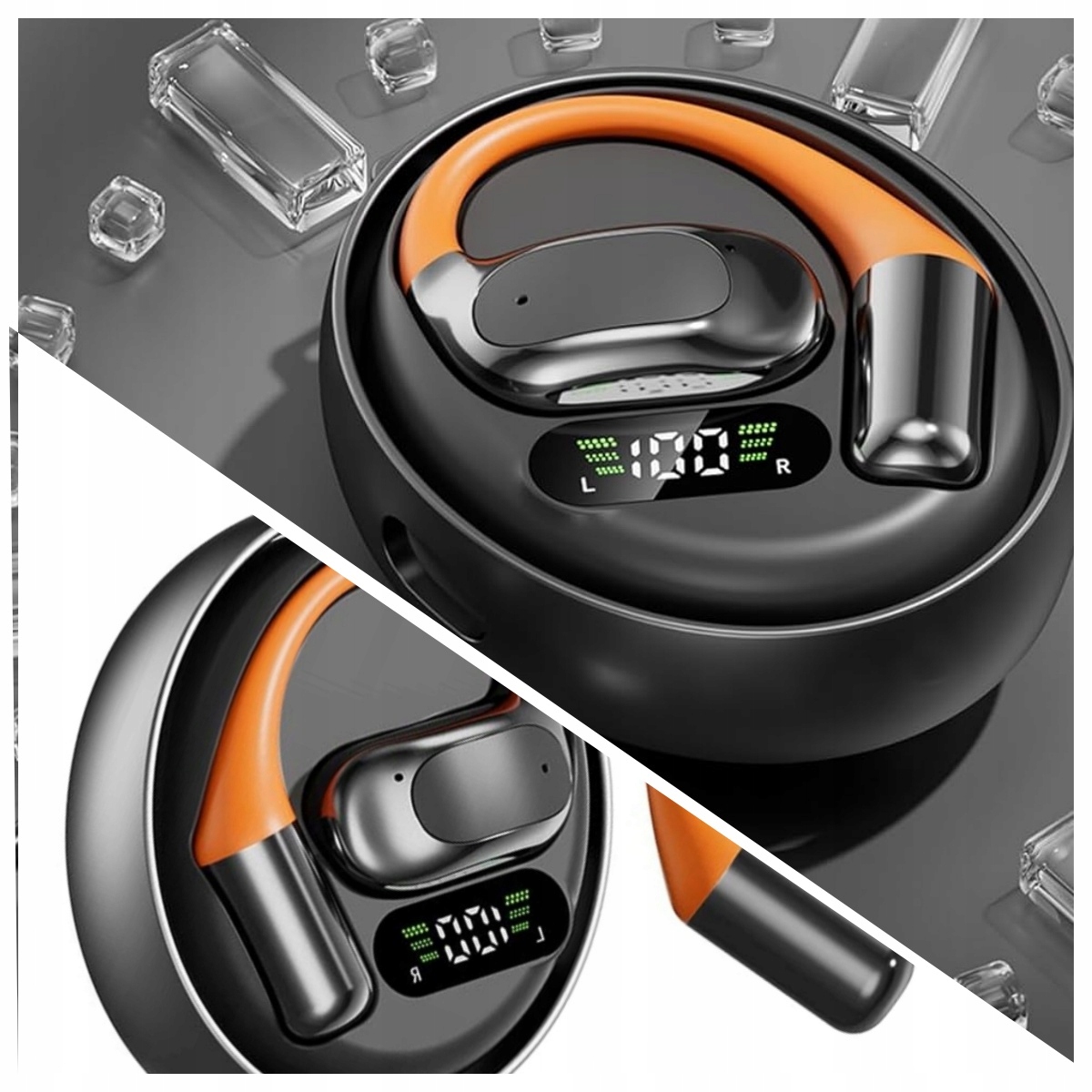 Translator Ai W Słuchawkach Dousznych Bluetooth 5.3 Czarny Etui 300MAH