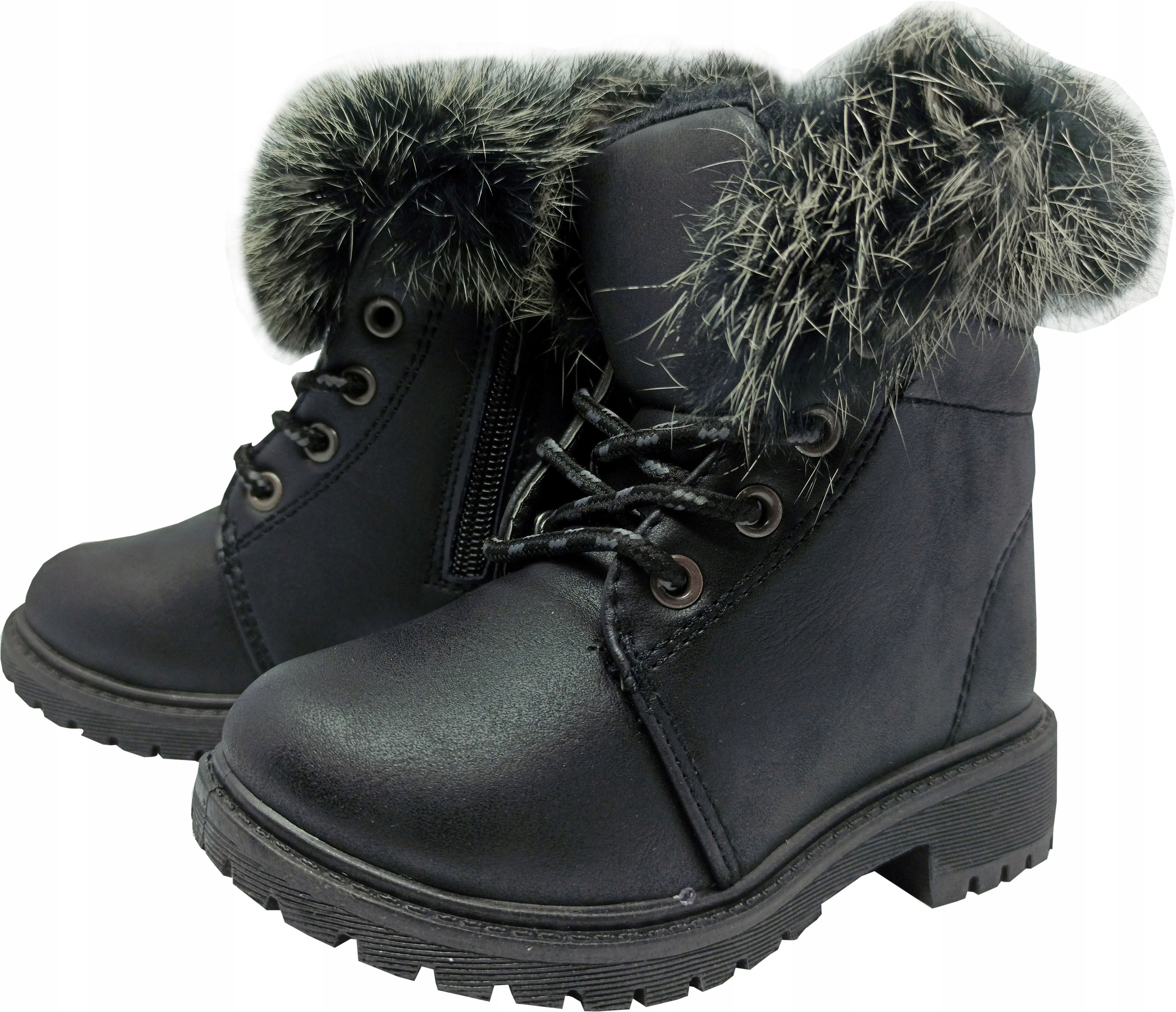 Kozaczki trapery z futerkiem r30 18,7 P5-93 czarne