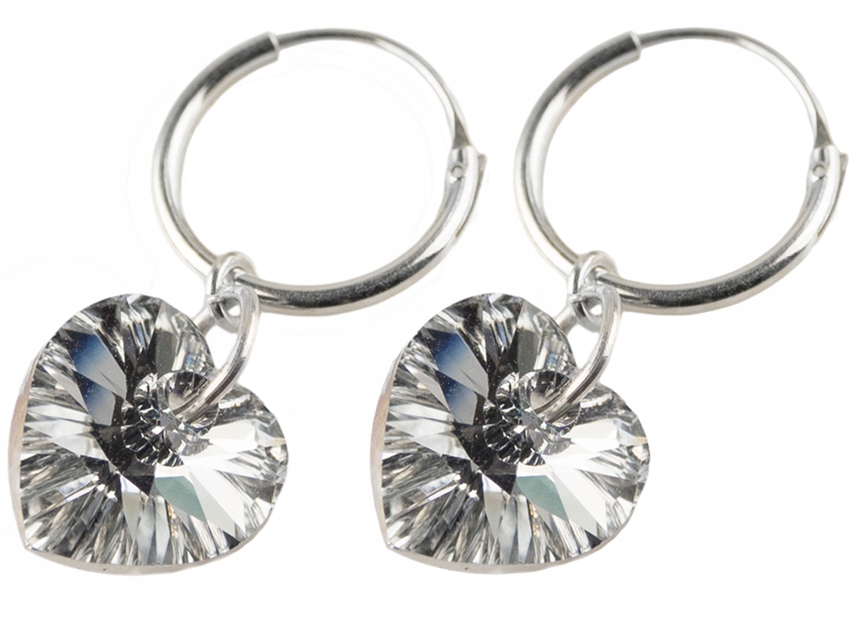 

Versil kolczyki koła 14 mm serca Swarovski Srebro