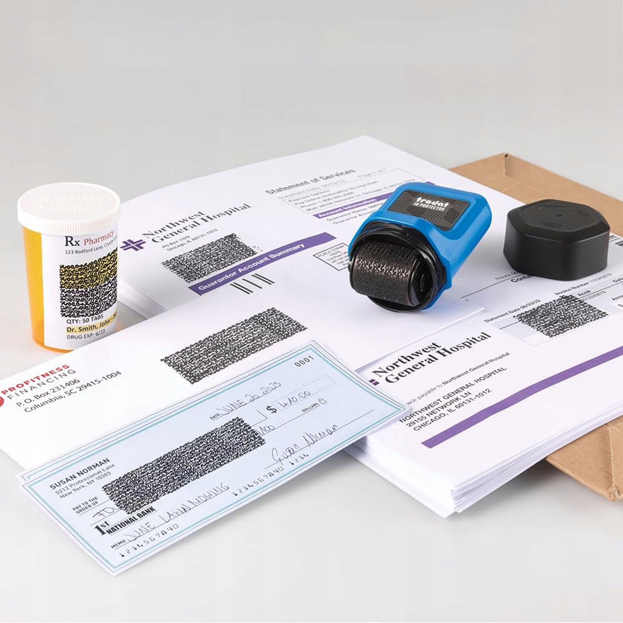 PIECZĄTKA TRODAT ID PROTECTOR DO OCHRONY DANYCH OSOBOWYCH ROLLER Kolor odbicia czarny