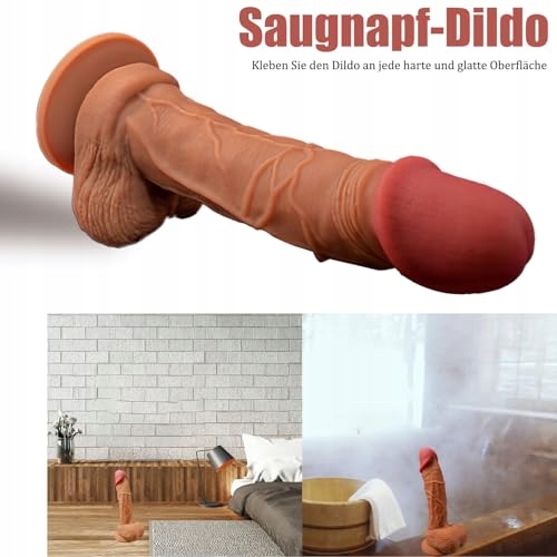 REALISTISCHER Silikonowy Dildo 17cm Miękki Z Przyssawką Dla Kobiet — miniatura 2