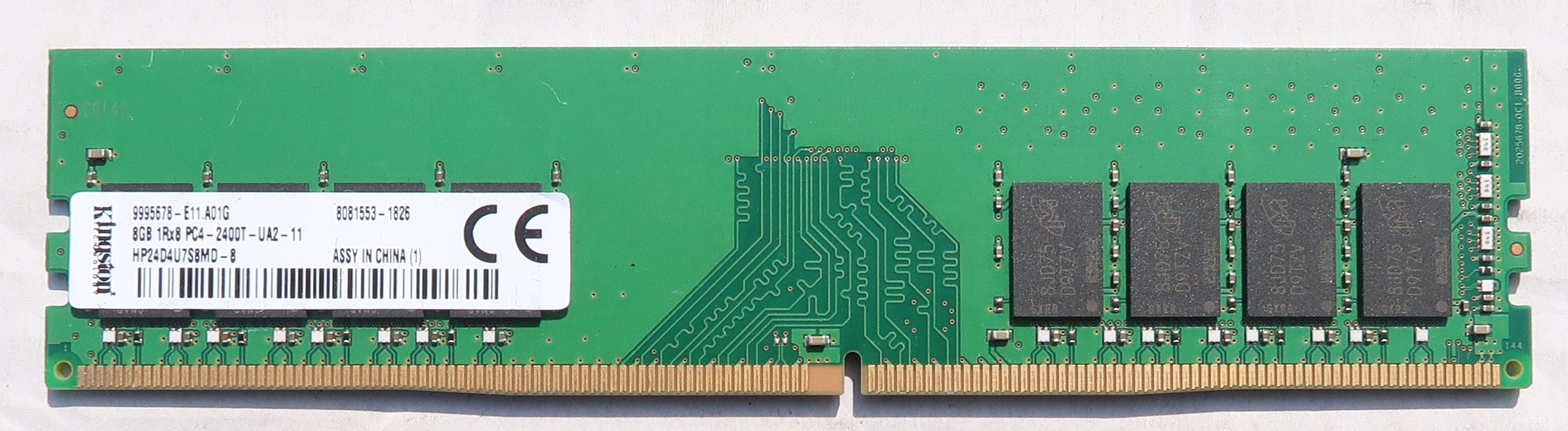 Pamięć RAM Kingston 8GB DDR4 2400MHz PC4-2400T U PC