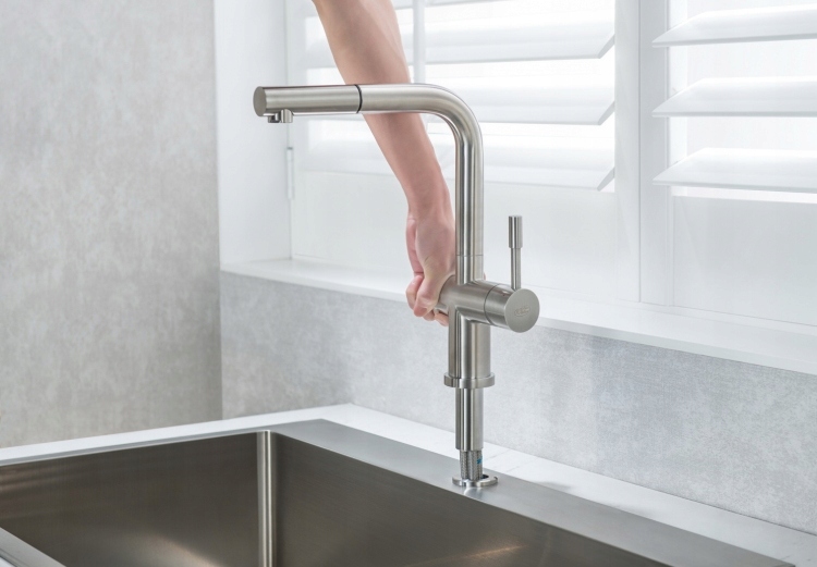 Podokenná Kuchynská Batéria S Výsuvným Výtokom