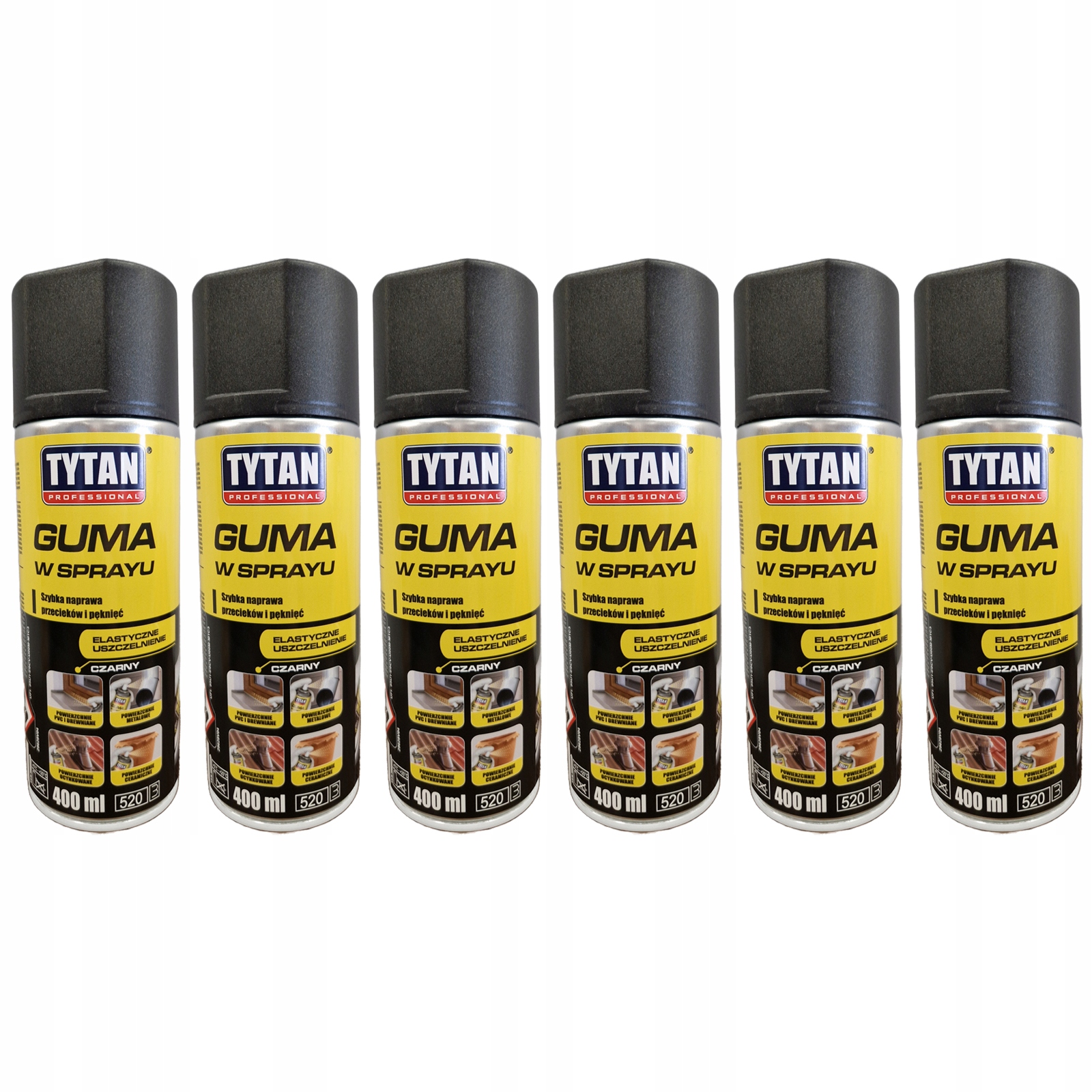 6x GUMA w SPRAY Uszczelniacz Dekarski WODA STOP Pojemność 0.4 l