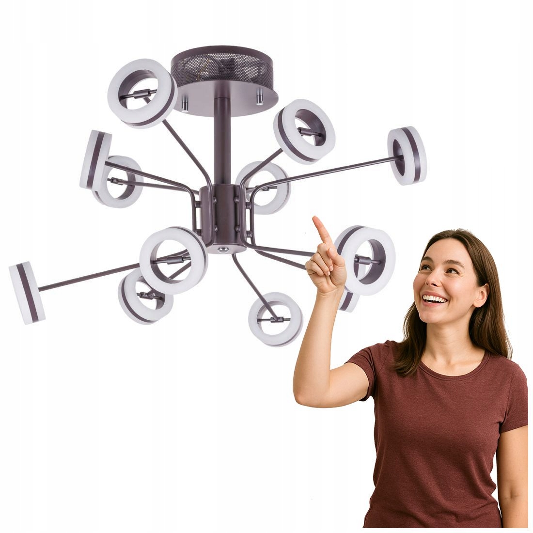 Stropní svítidlo Metis AX16002-12A Coffee Italux