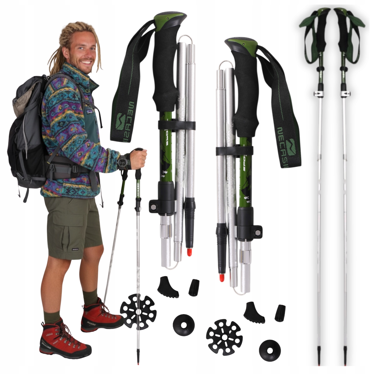 Trekové Hole Pro Nordic Walking Skládací Hole Lehké Chůze Po Horách