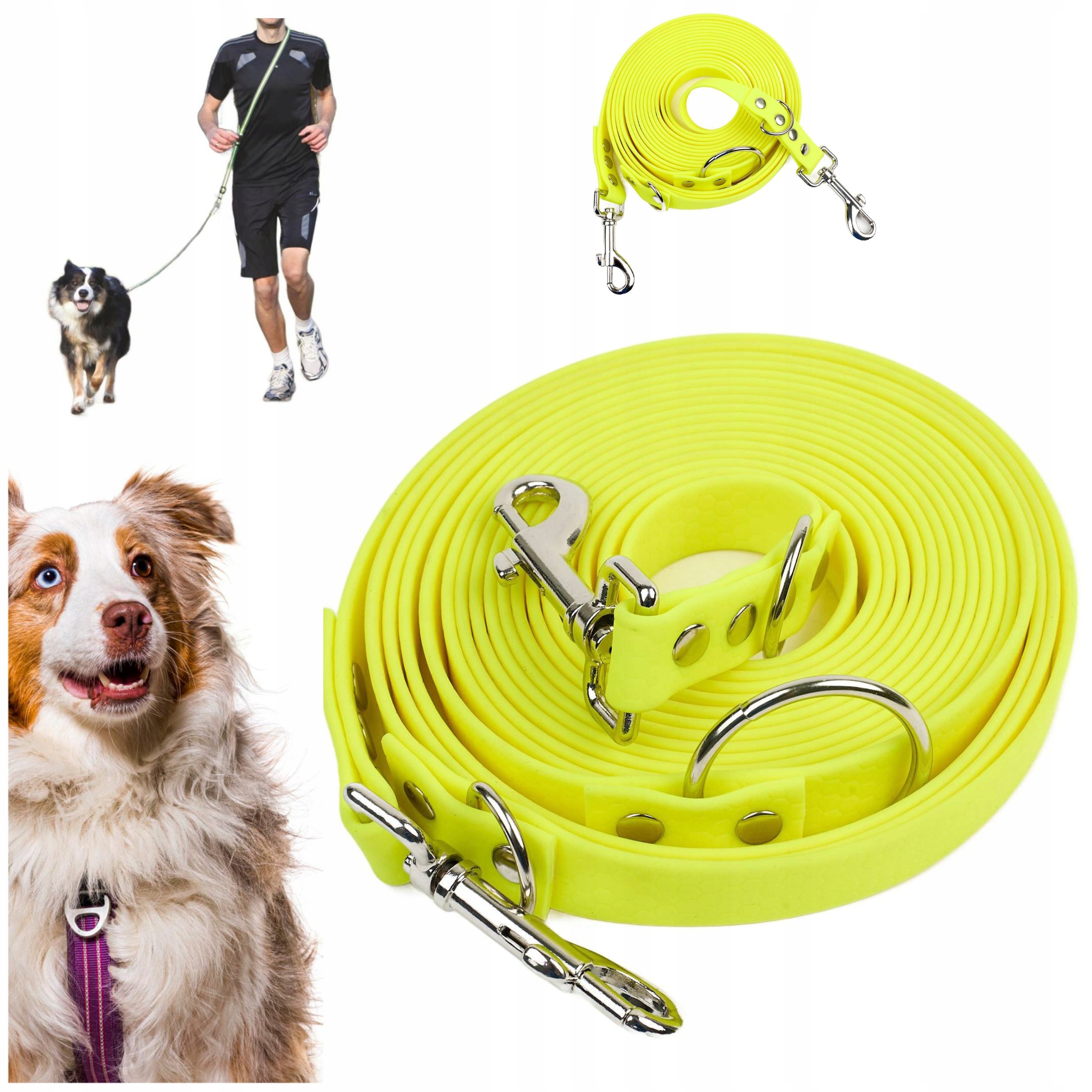 Levně Silné Vodítko Pro Psa, Pvc Tréninková Páska Neon Paw Planet 5M 20MM