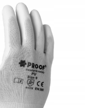 RĘKAWICE OCHRONNE ROBOCZE BHP BUDOWLANE POLIURETAN ROZ. 7 S 10 PAR Marka inna