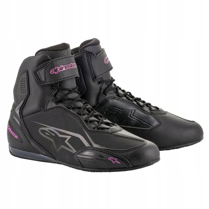 Dámske Motocyklové Topánky Alpinestars Stella Faster Čierna/fuchsia 37,5