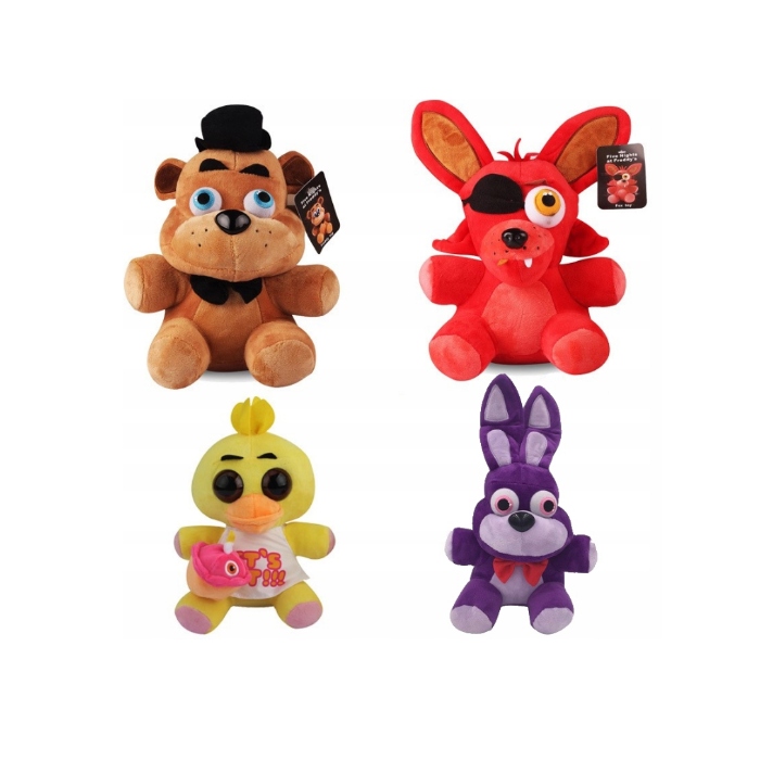 

Fnaf Bonnie Foxy Chica Pluszak Maskotka 25cm 4 szt