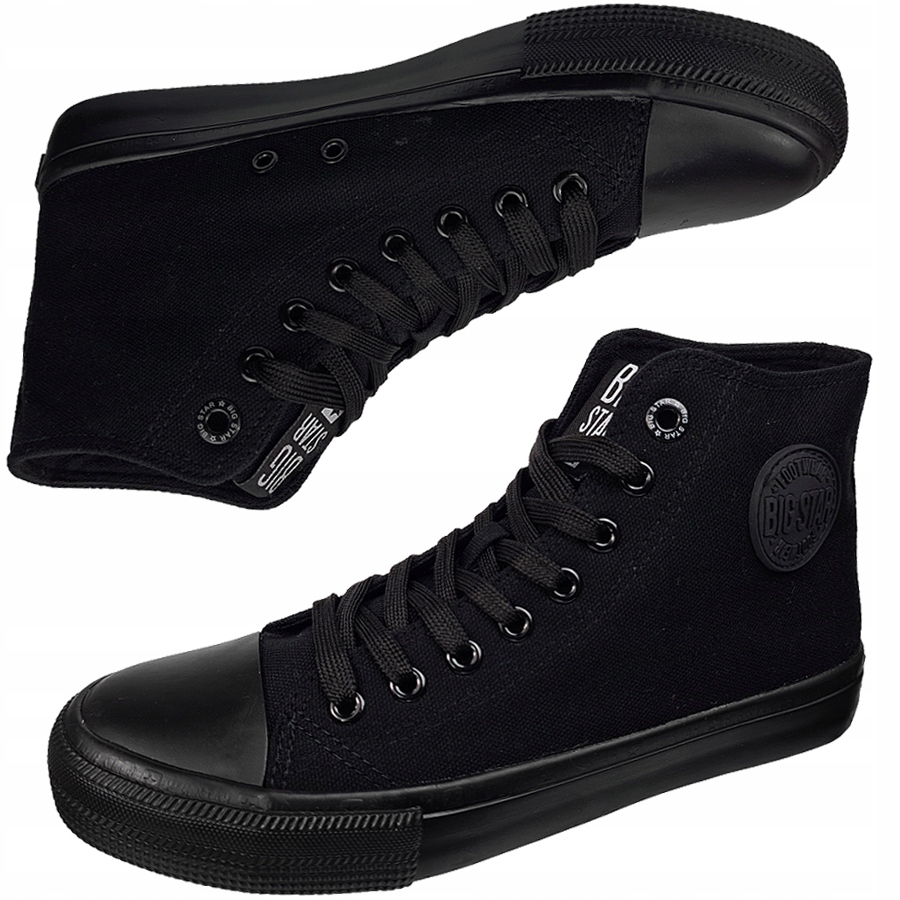 

trampki Męskie Big Star wysokie czarne FF174550 45