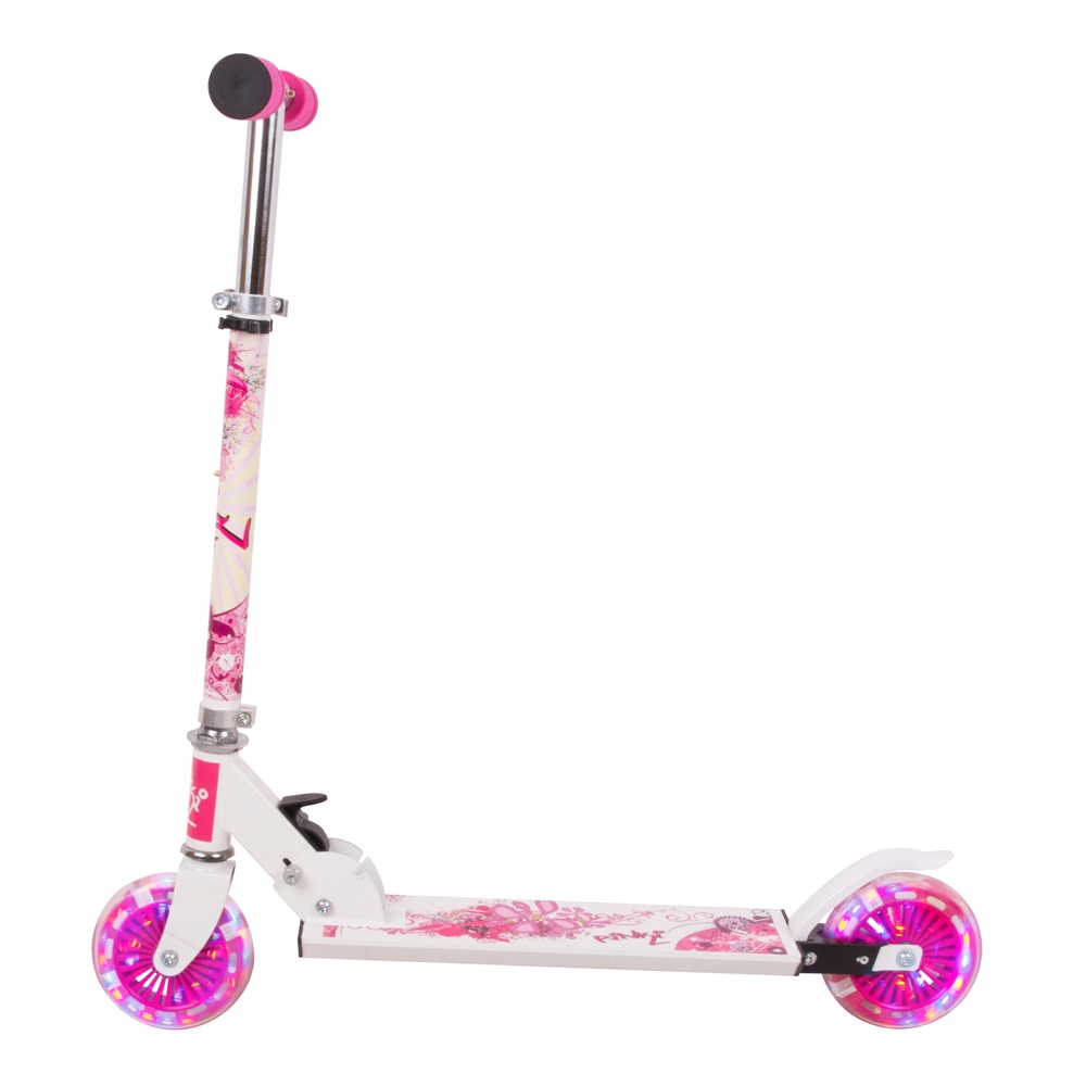 Hulajnoga różowa dla dzieci ze świecącymi kółkami Kod producenta 7672