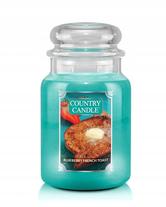 Country Candle Blueberry French Toast velká dvouknotová vonná svíčka 680