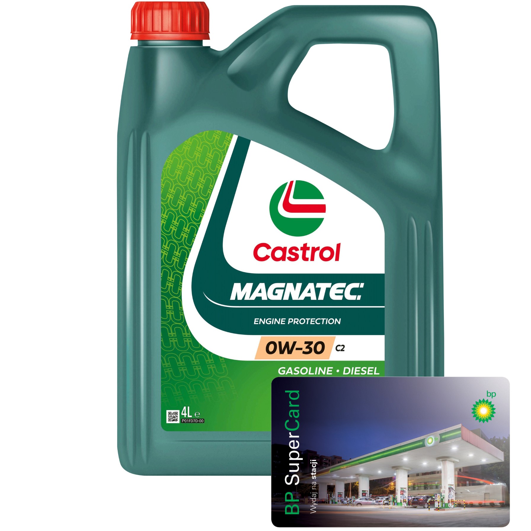Castrol Magnatec 0W-30 C2 4L Motorový olej Palivová karta Bp